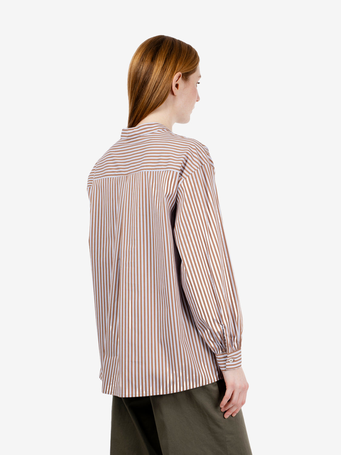 Camicia Janette coreana a righe moro