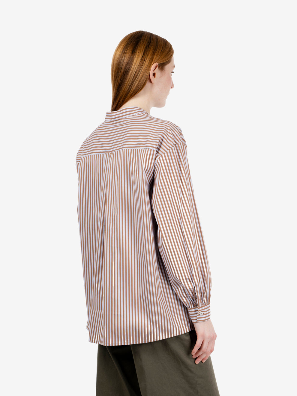 Camicia Janette coreana a righe moro