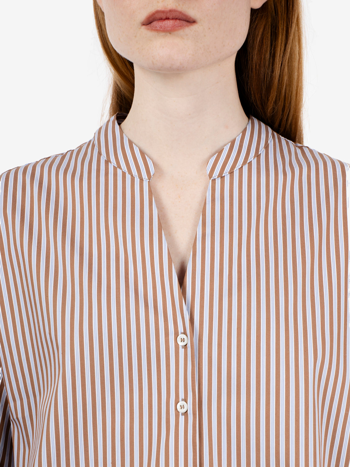 Camicia Janette coreana a righe moro