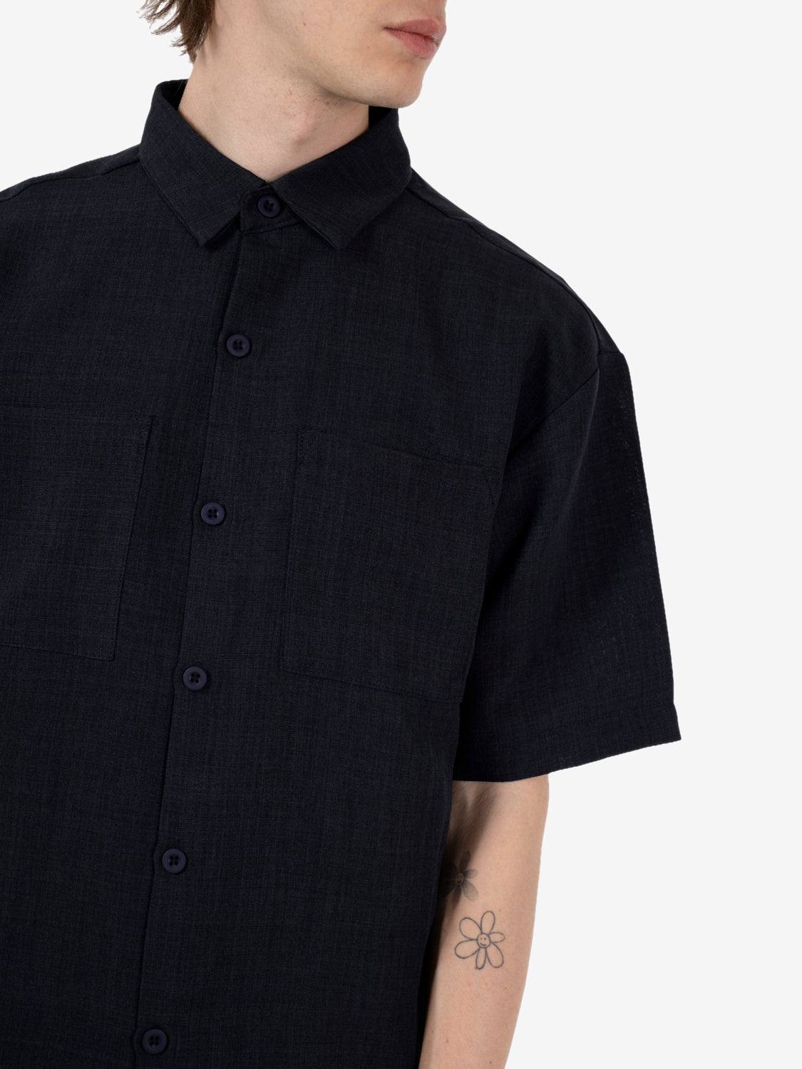 Camicia manica corta navy