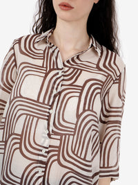 Camicia mussola in fantasia moro