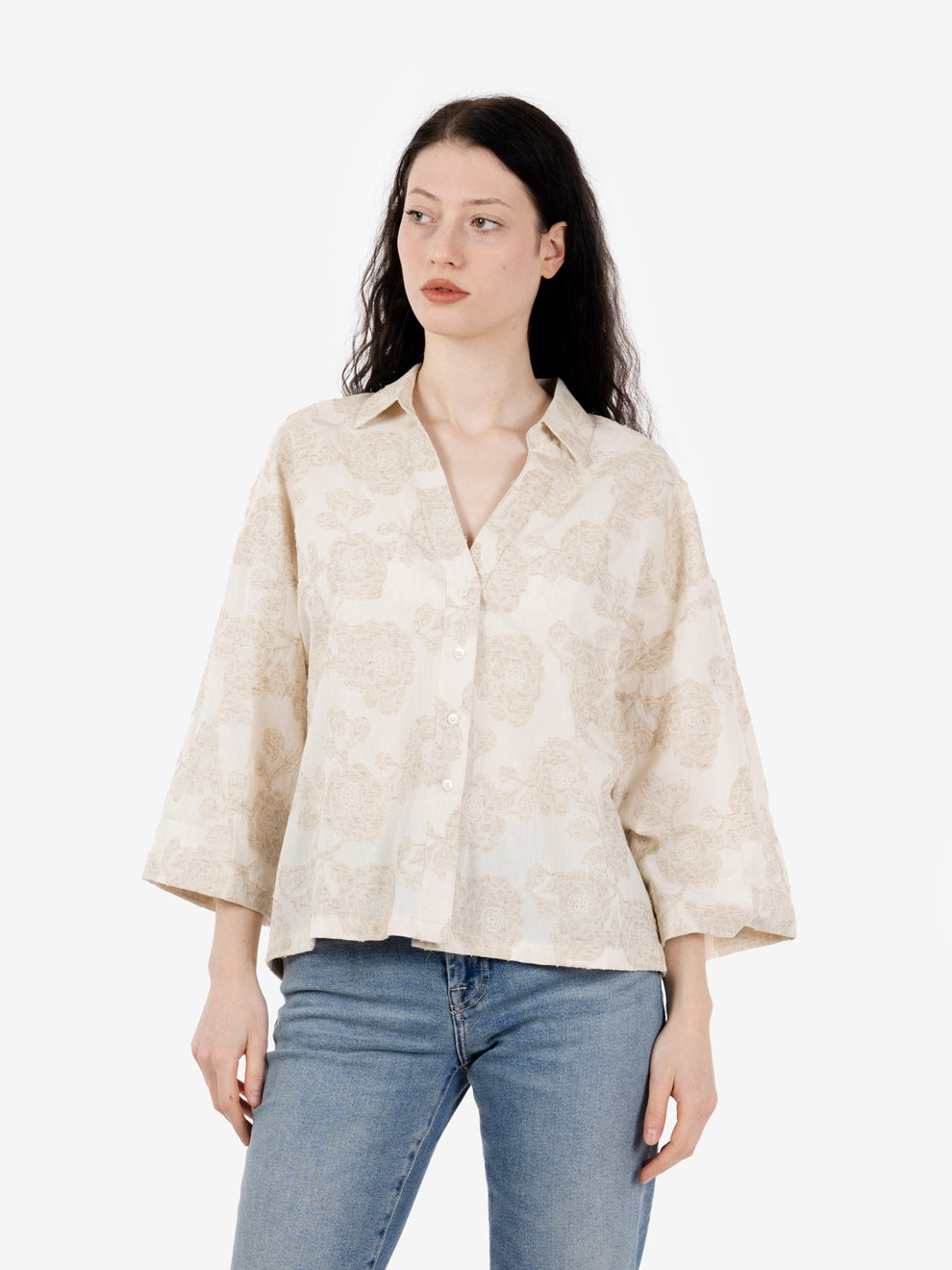 Beige patterned shirt