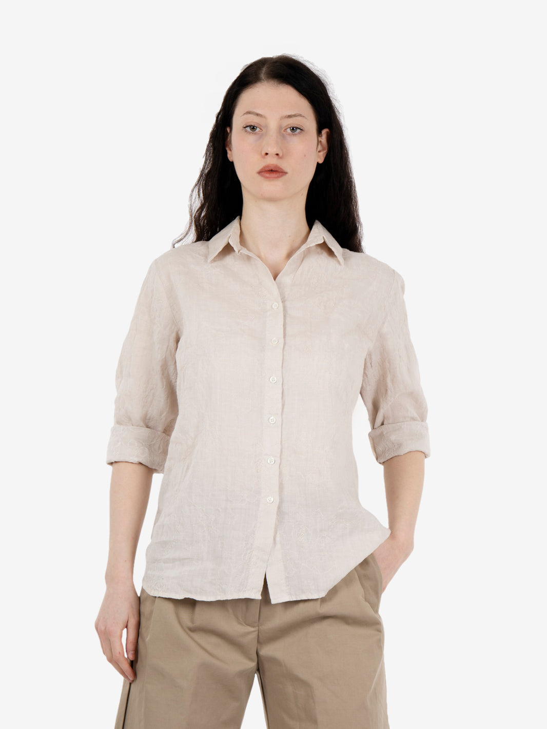 Beige patterned shirt