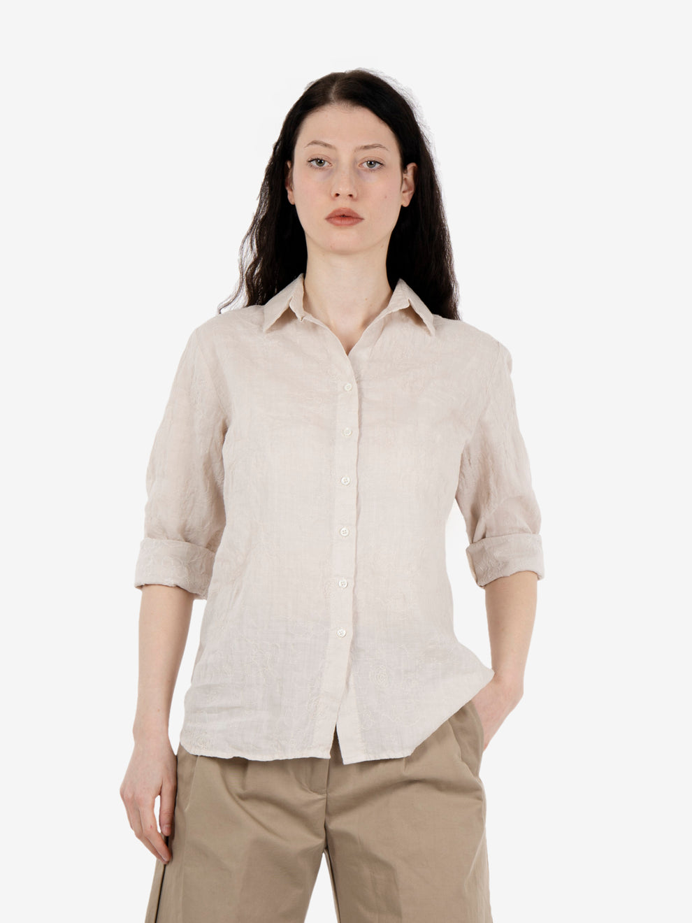 Beige patterned shirt