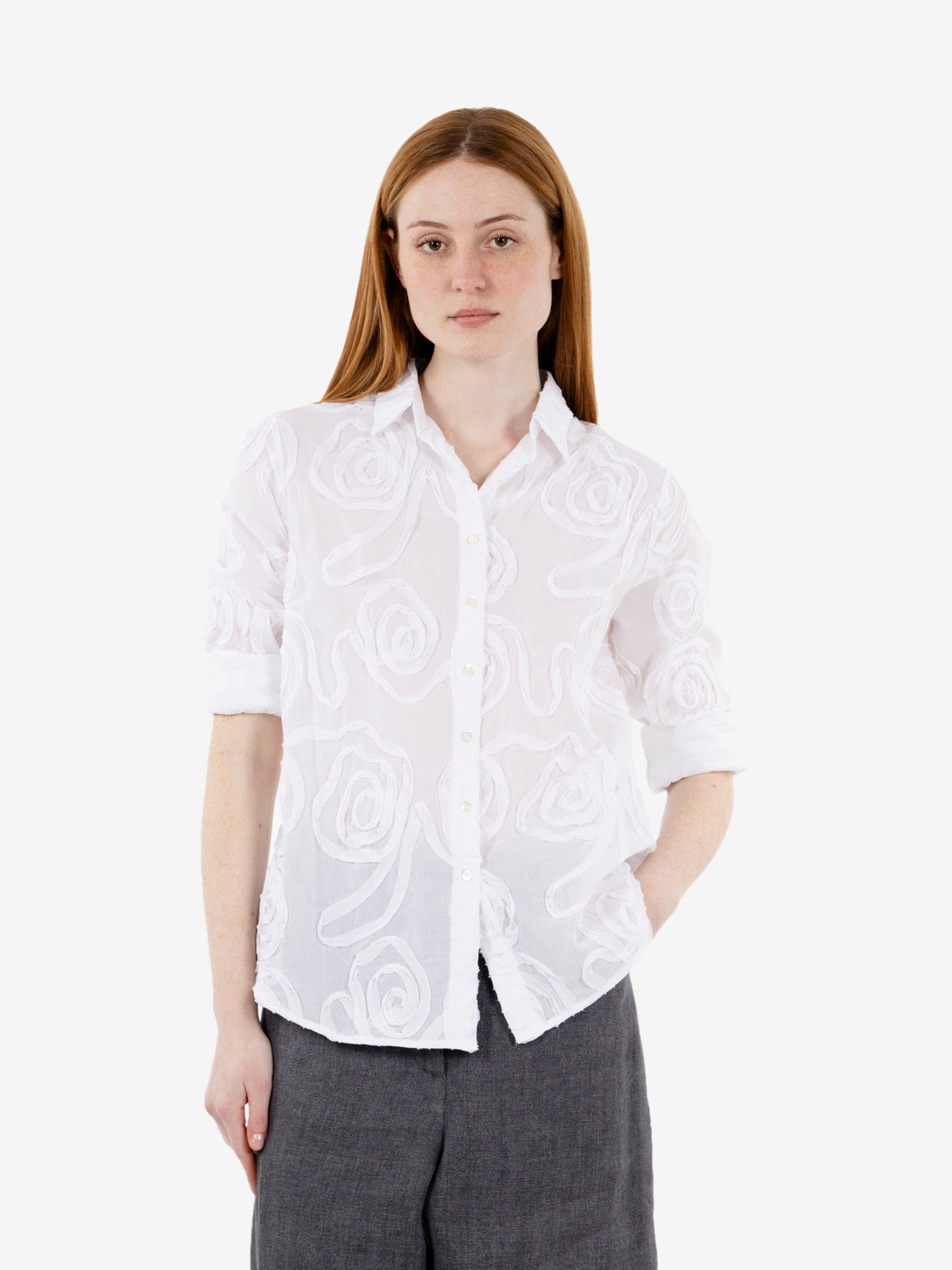 Isidora patterned shirt white