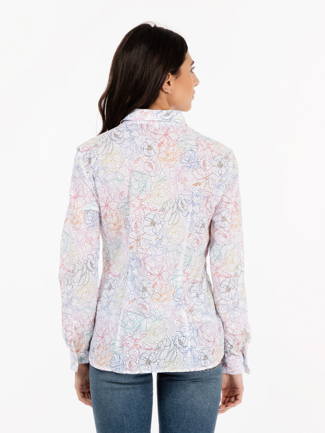 Sangallo shirt in white / multicolor pattern