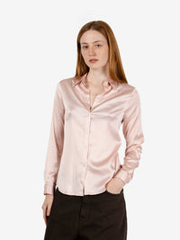 Camicia satin rosa
