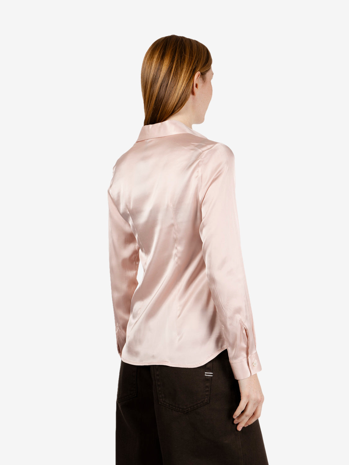 Camicia satin rosa
