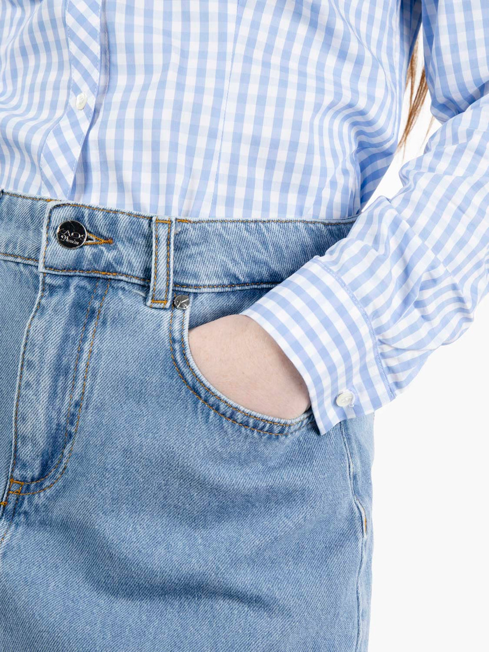Vichy idilia shirt light blue