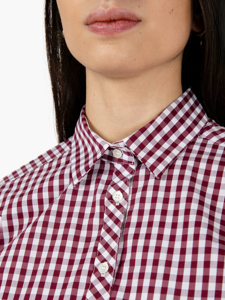 Camicia vichy idilia vino