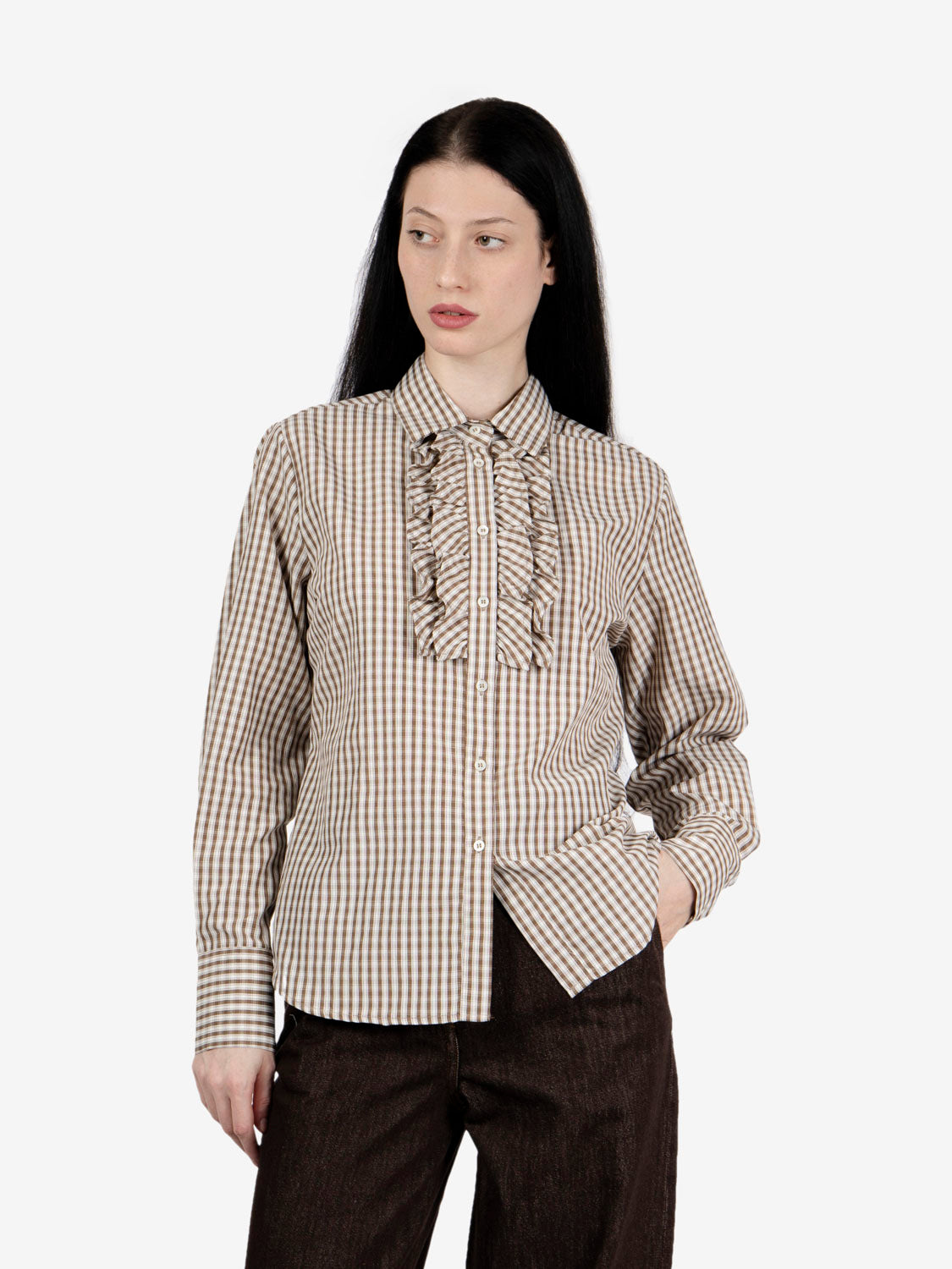 Camicia Vichy rouches moro