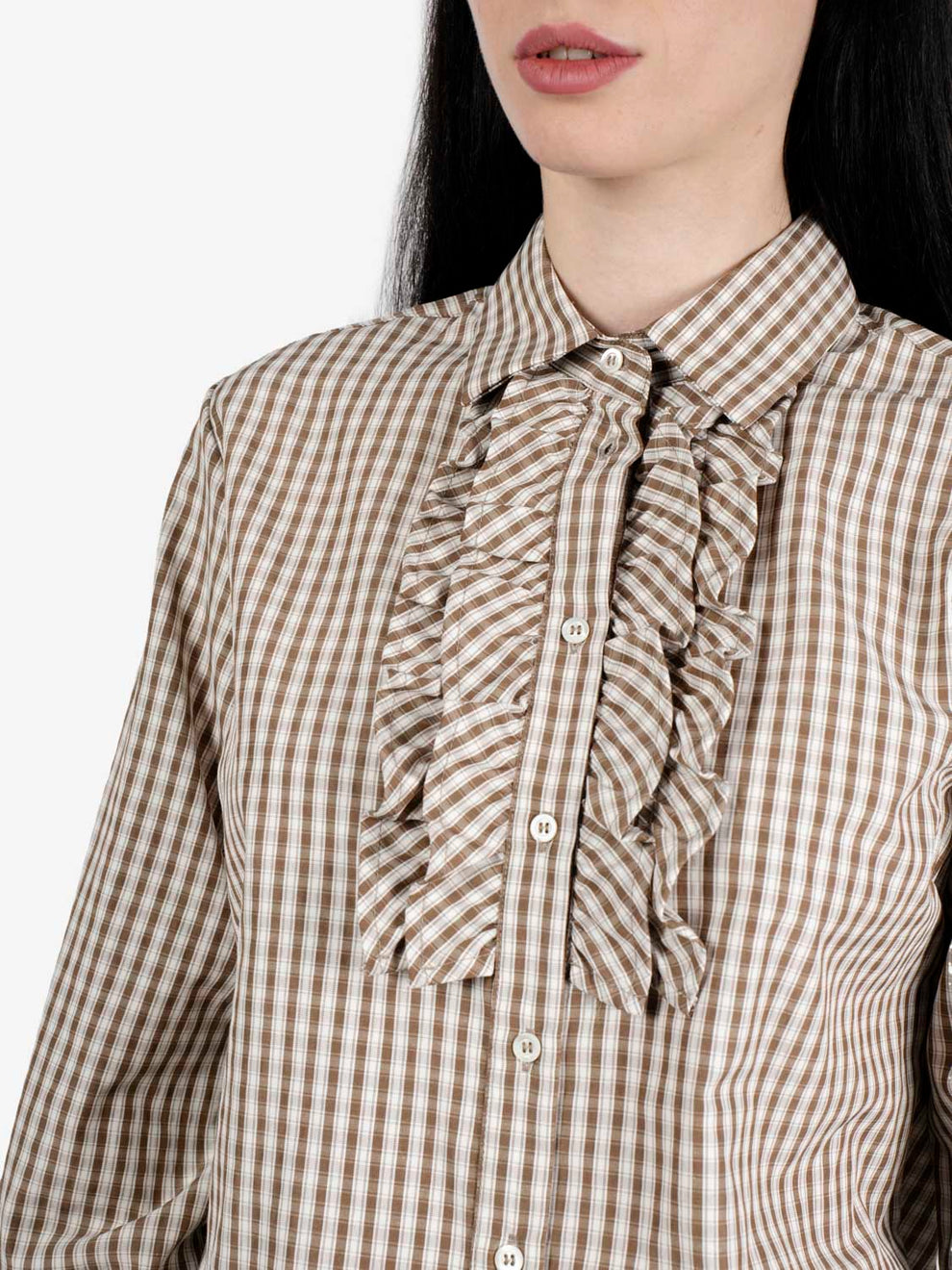 Camicia Vichy rouches moro