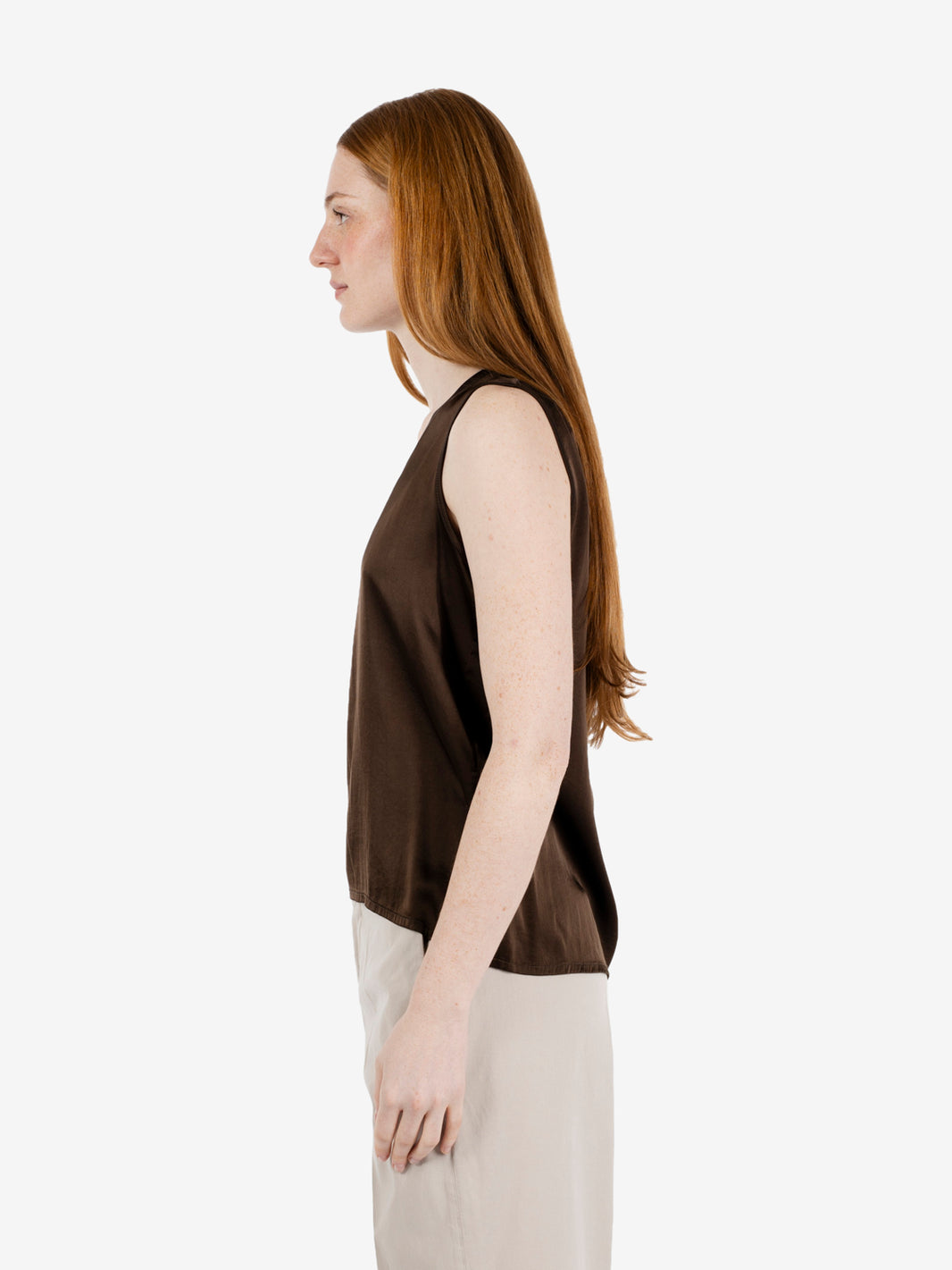 Canotta in raso moro