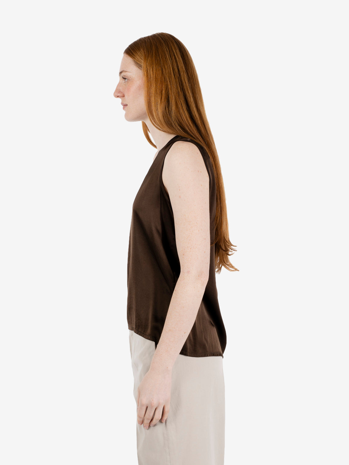 Canotta in raso moro