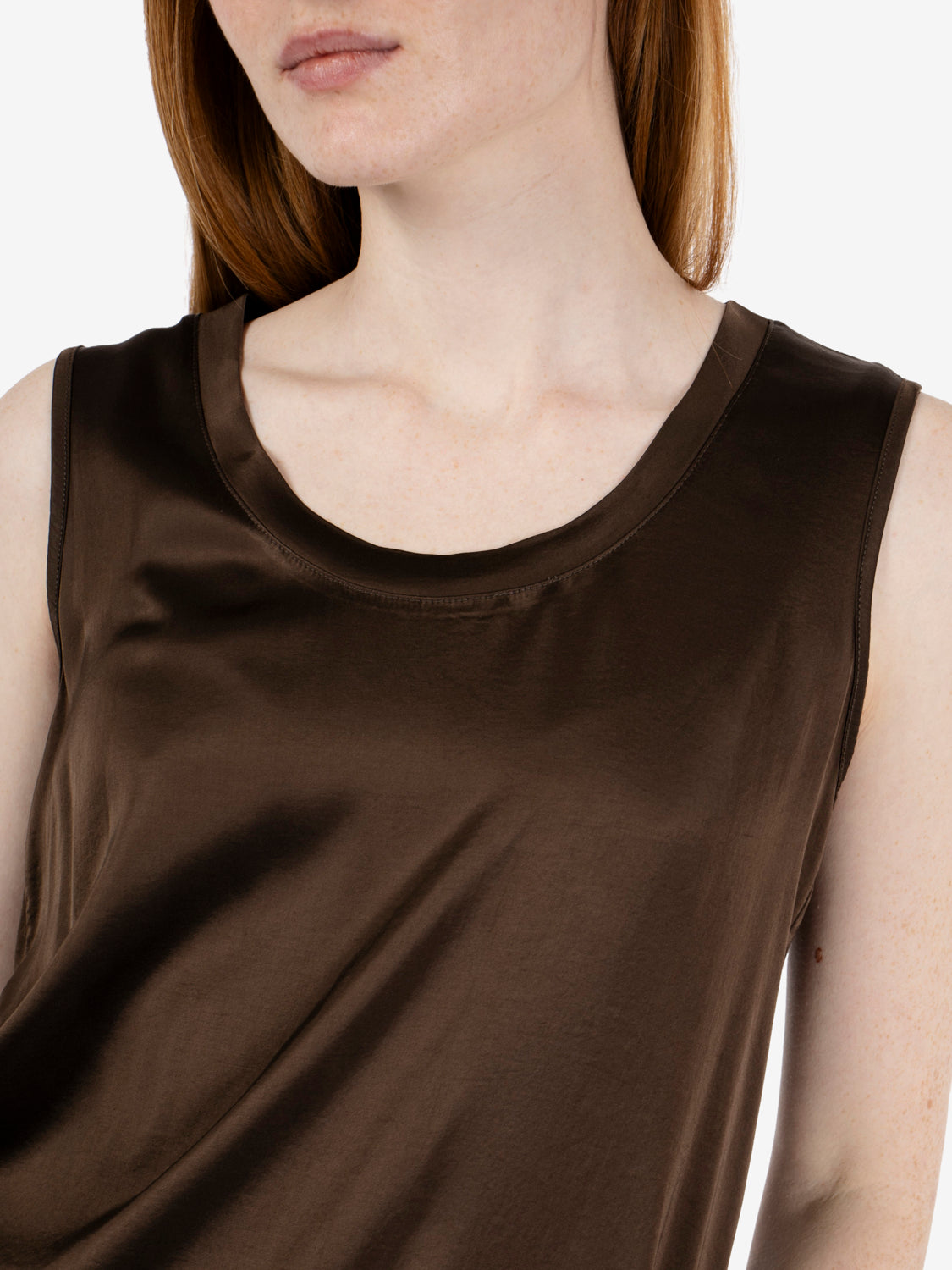 Canotta in raso moro