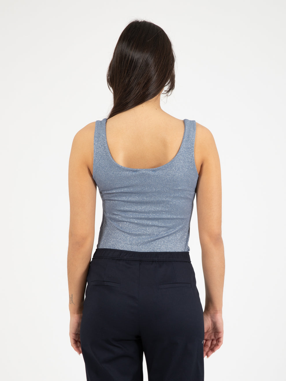 Cobalt lurex tank top