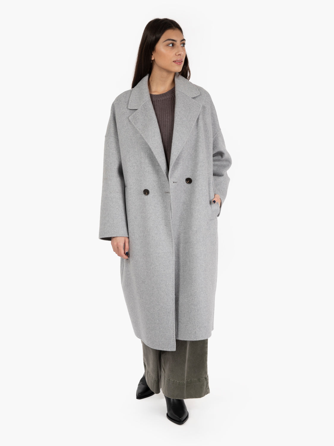 Jessica Egg Coat Grey