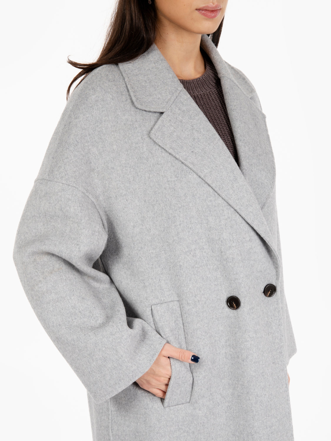 Jessica Egg Coat Grey