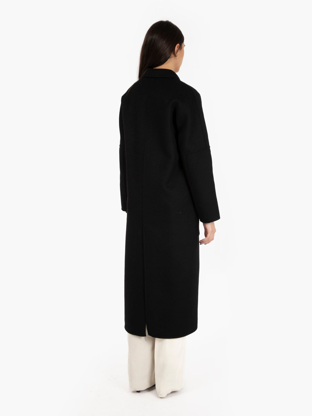 Cappotto lungo Audry doppiopetto nero