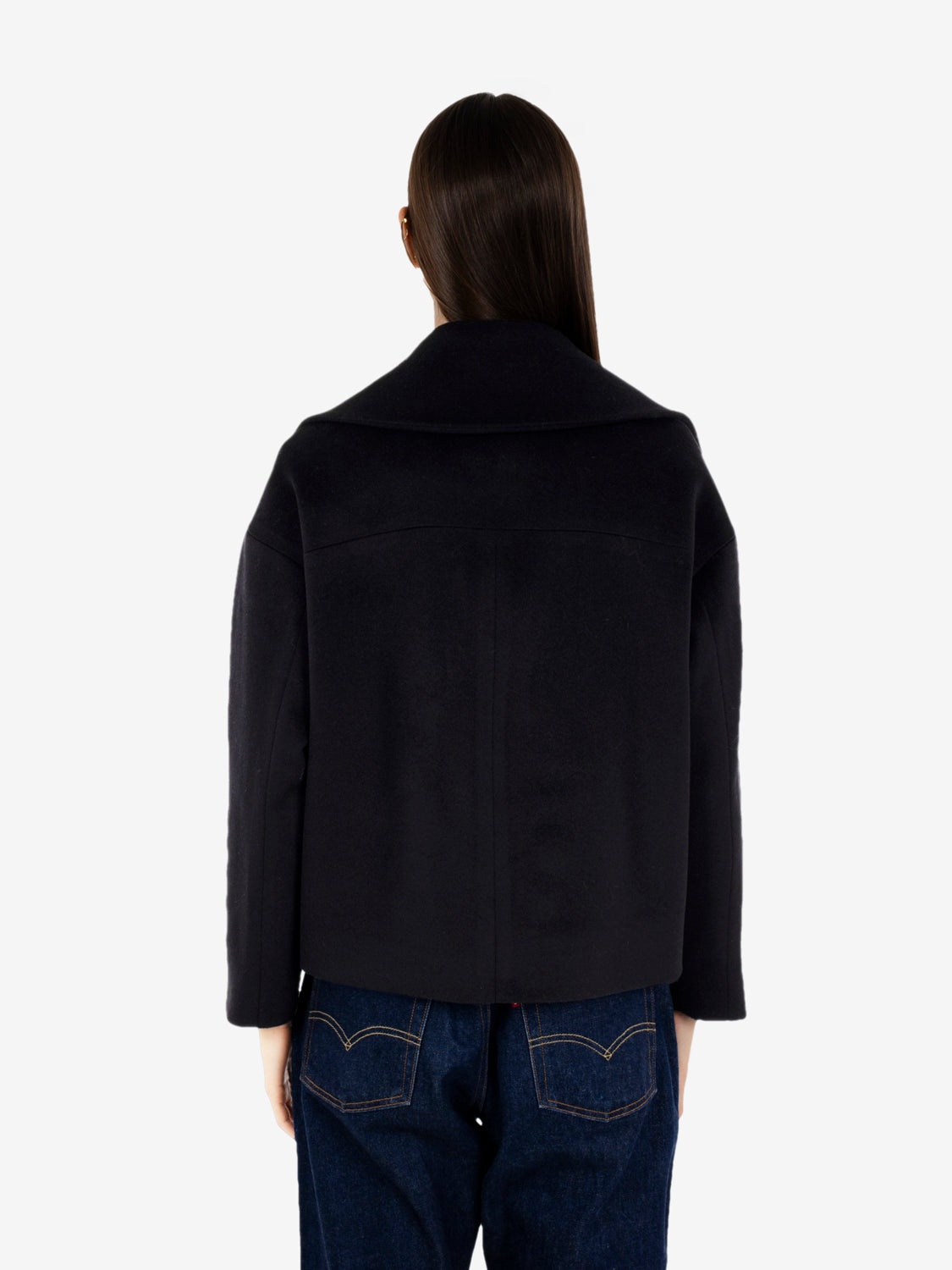 Thea short black coat