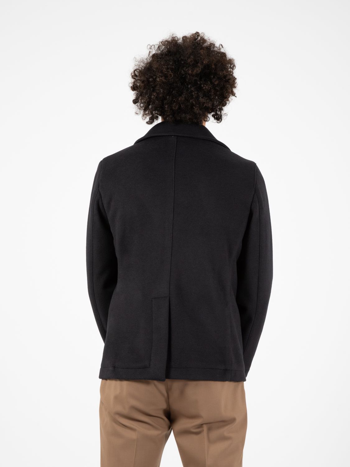 Clive Blue Double Breasted Coat