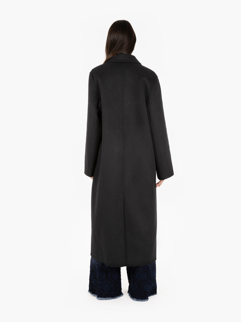 Diane black double-breasted coat