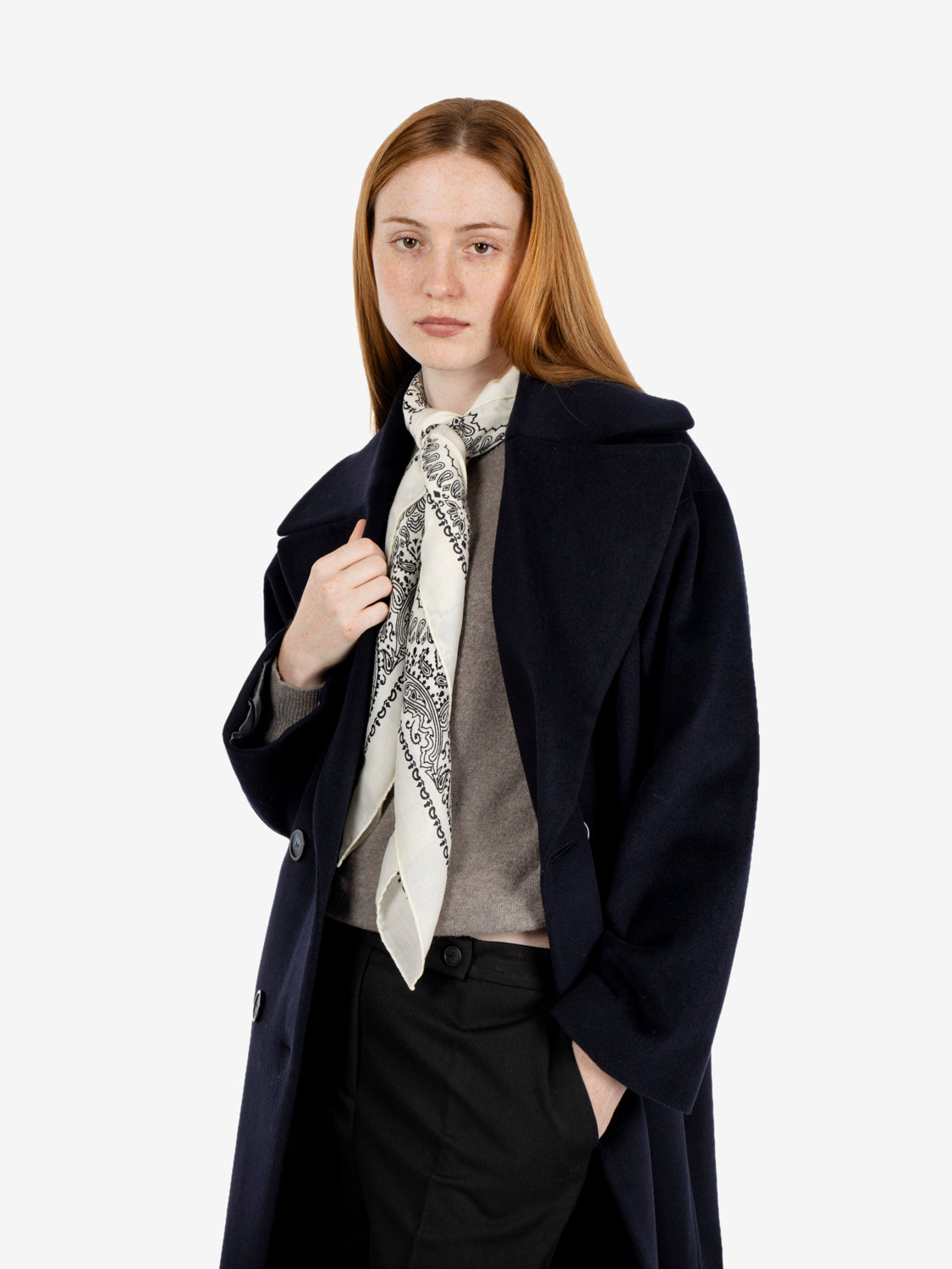 Cappotto doppiopetto over blu