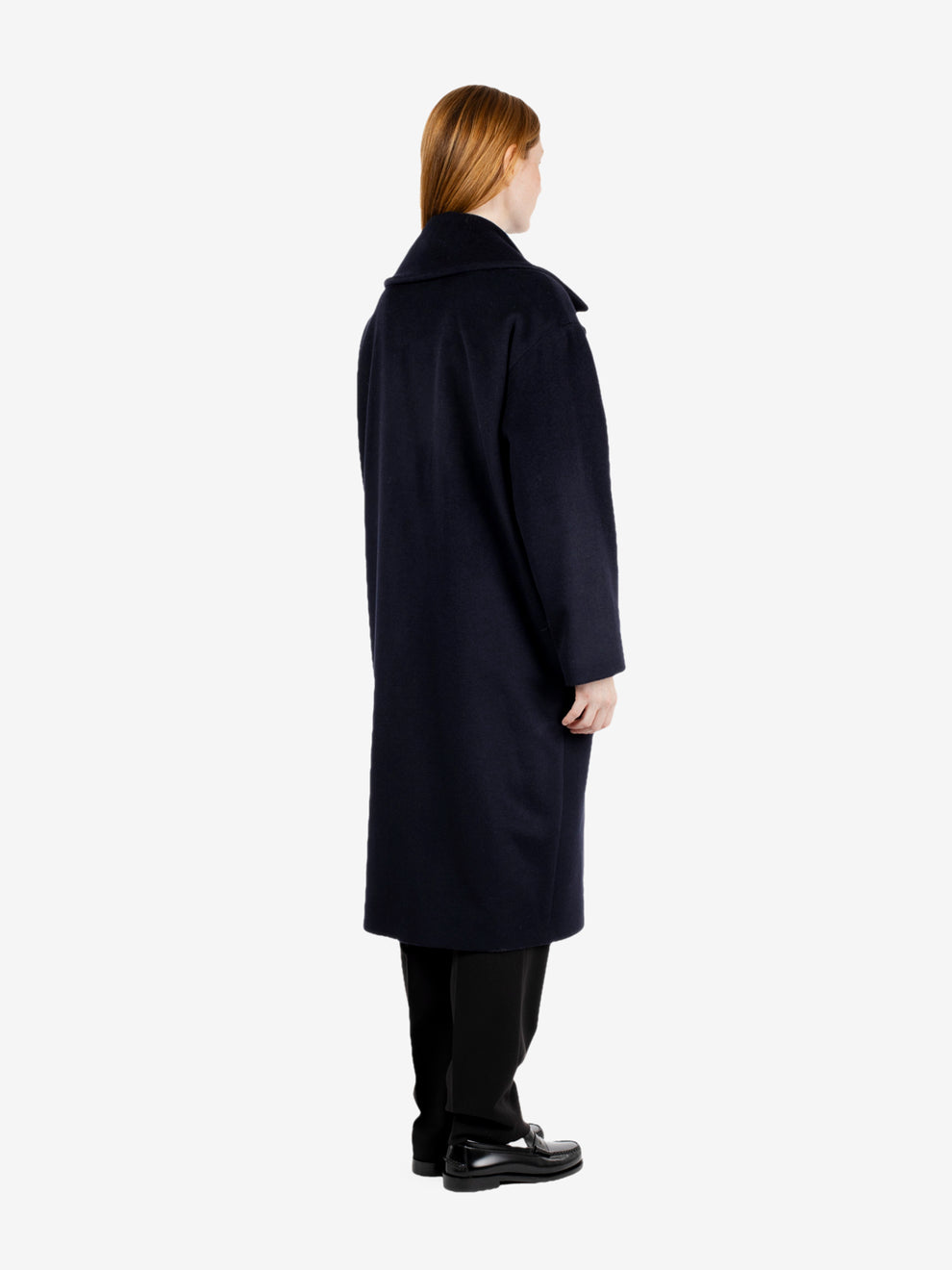 Cappotto doppiopetto over blu