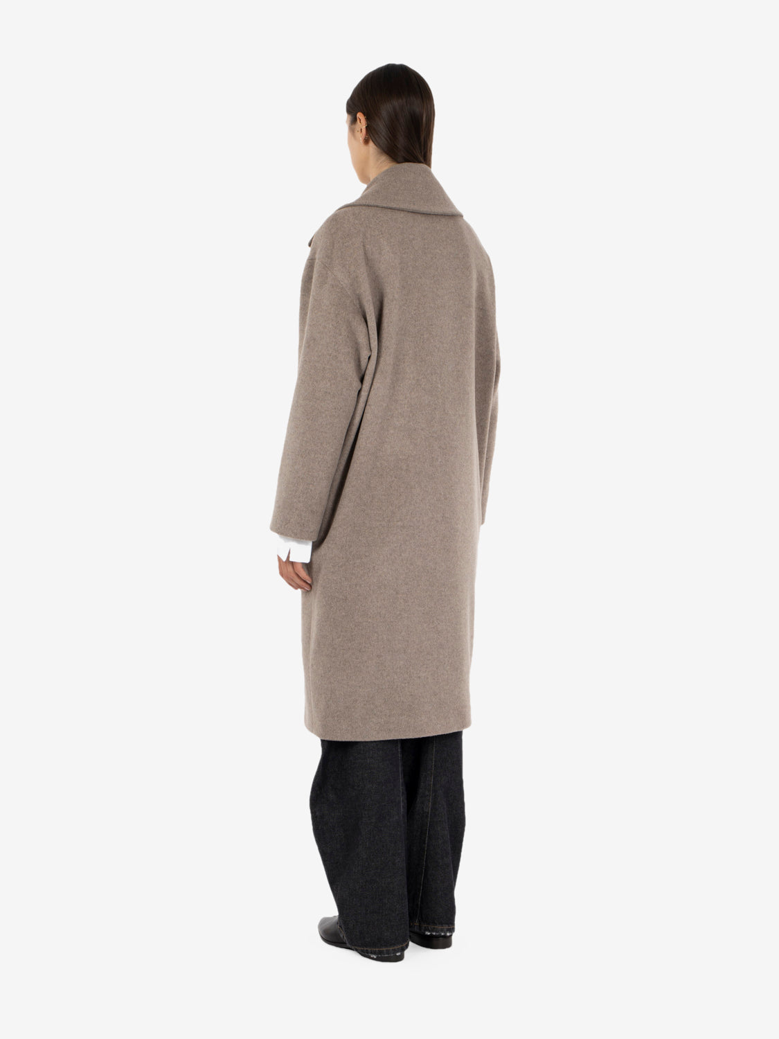 Cappotto doppiopetto over marrone