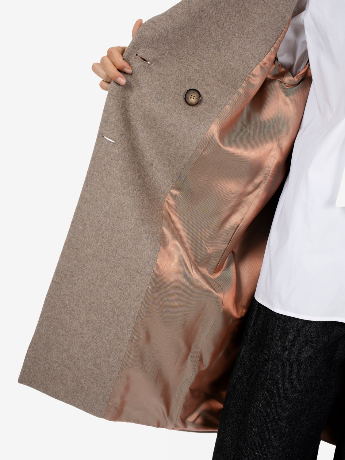 Cappotto doppiopetto over marrone