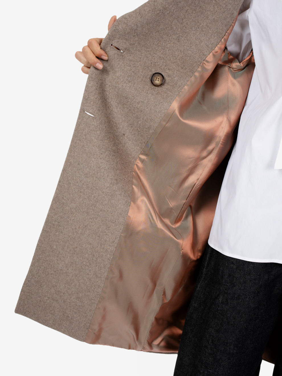 Cappotto doppiopetto over marrone