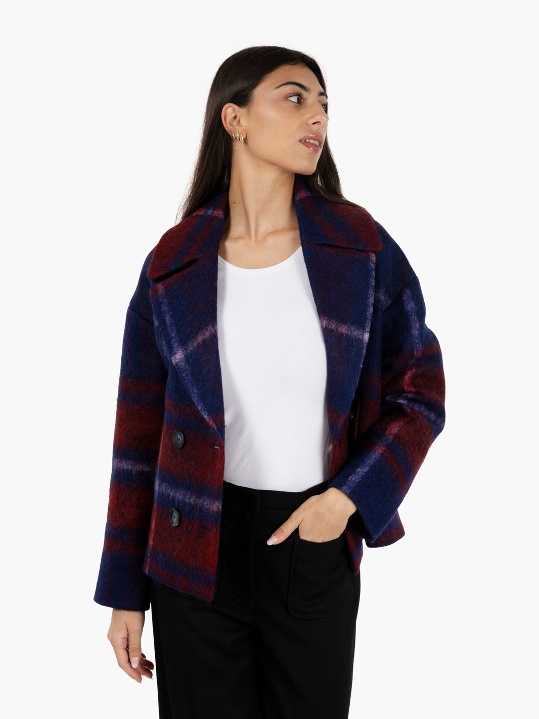 Cappotto Iris Danaplad blu