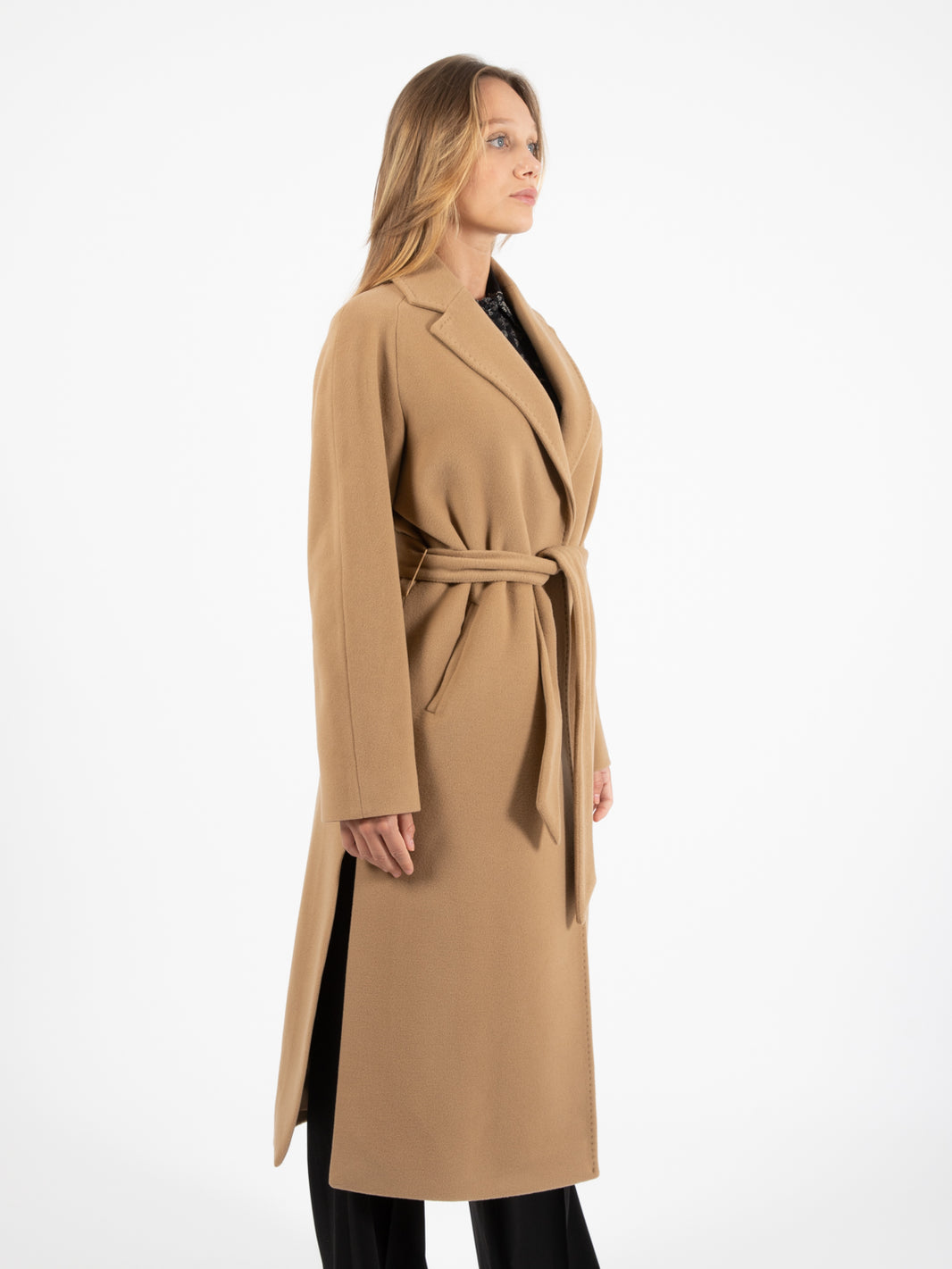 Cappotto lungo Dafne Debora cammello