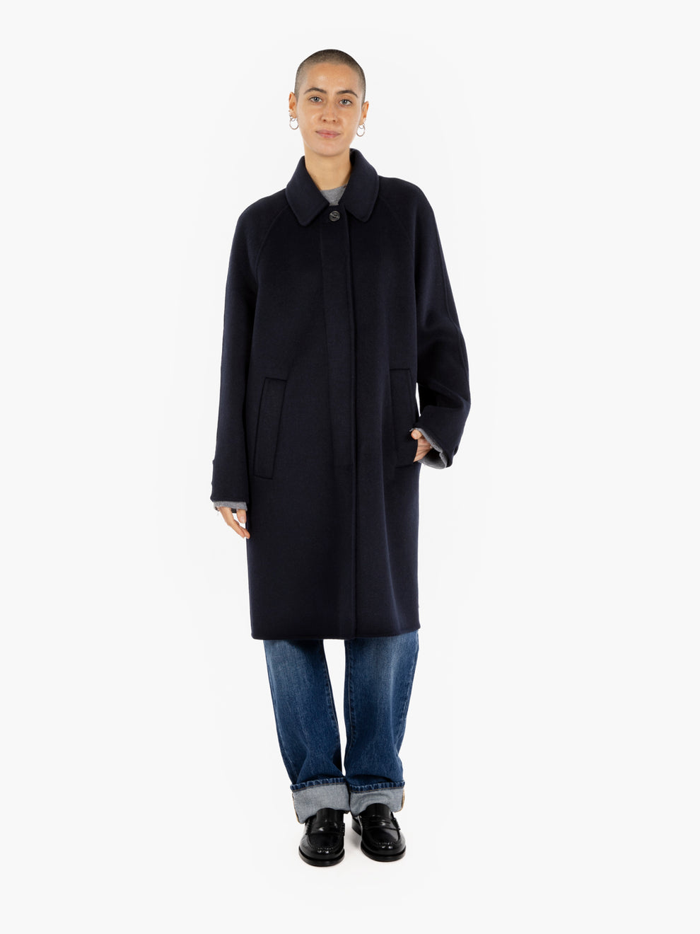 Cappotto lungo Cameron blu