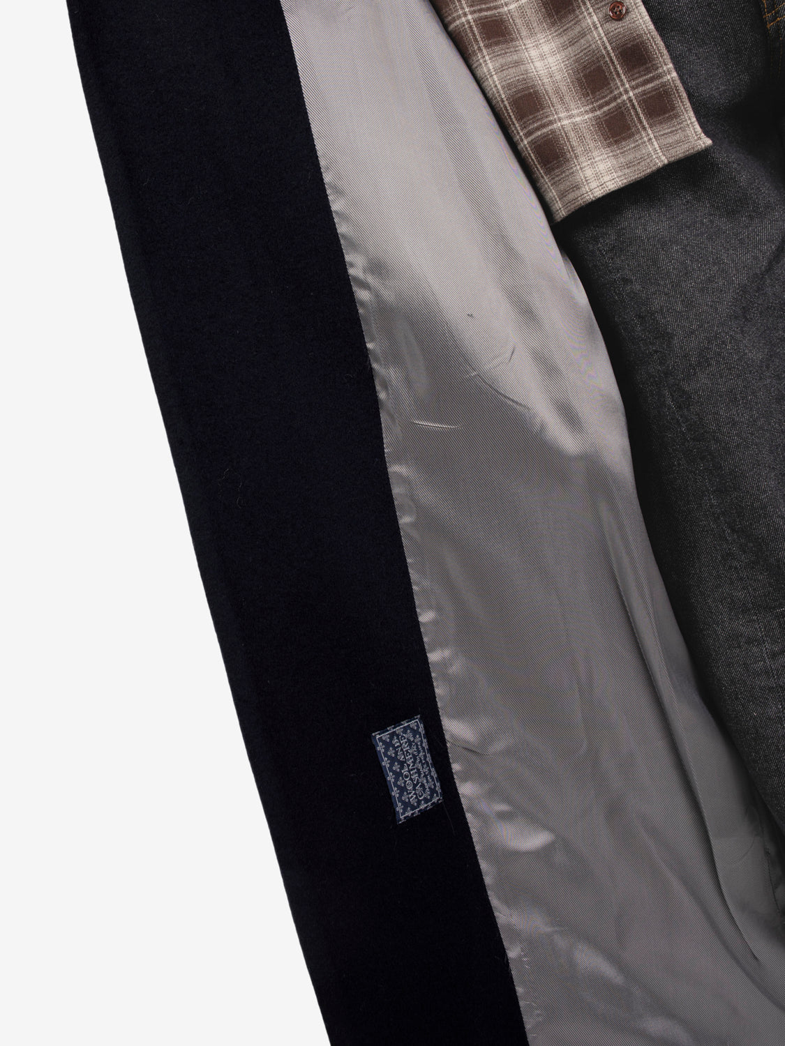 Cappotto lungo con cintura Elisa blu