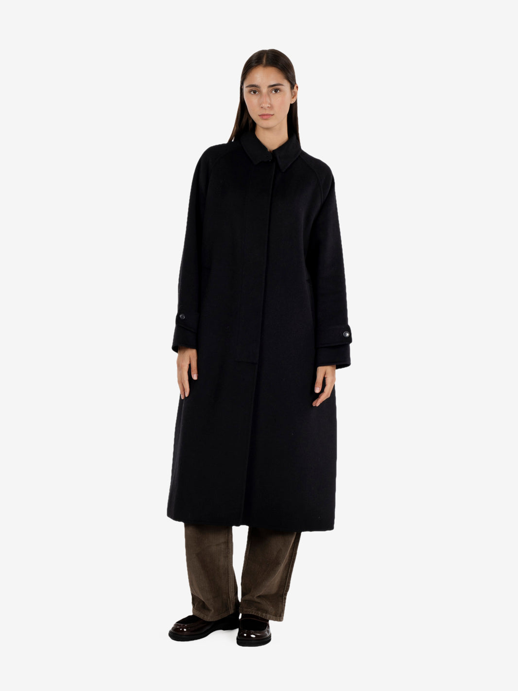 Cappotto lungo con colletto black