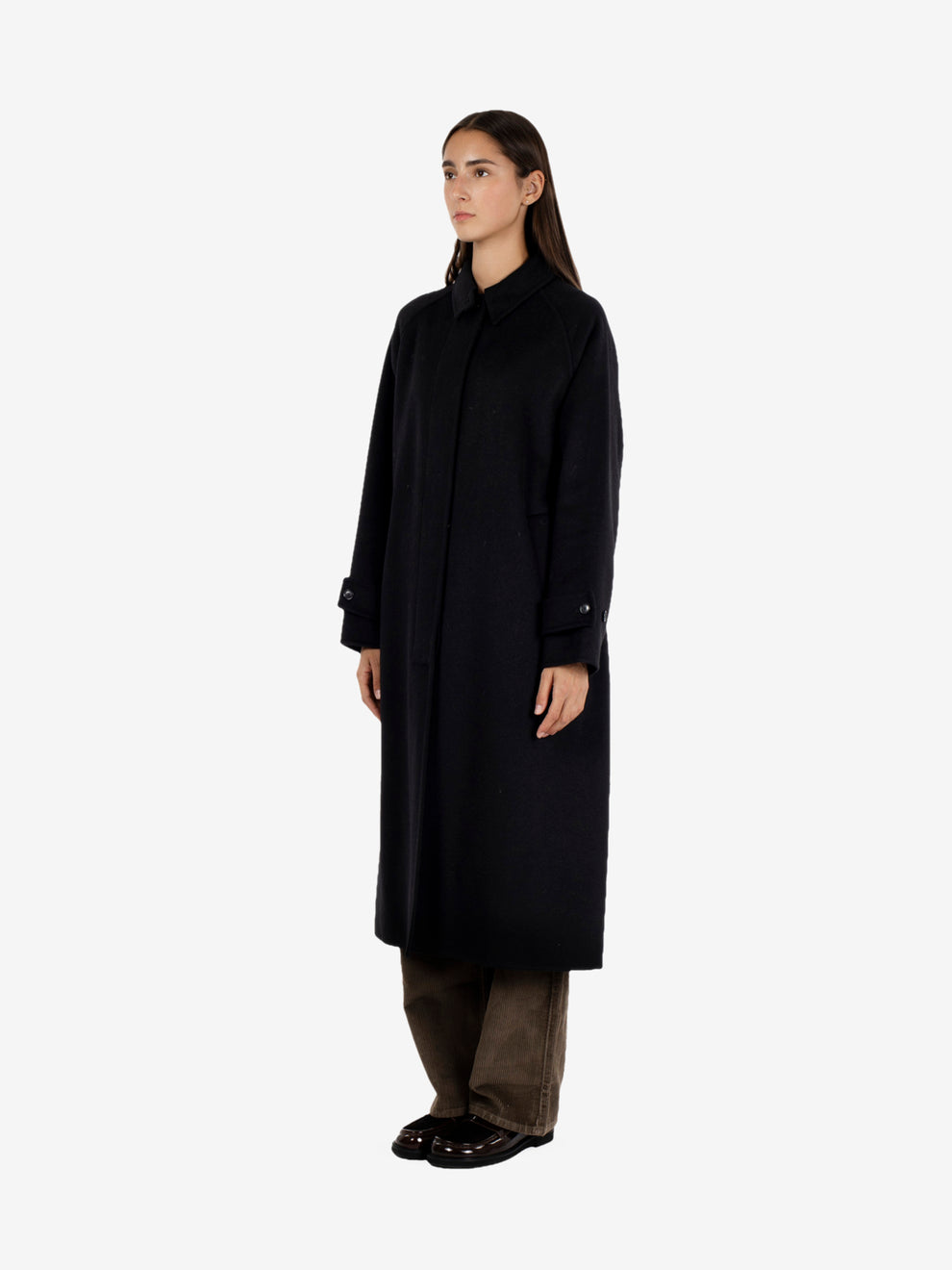 Cappotto lungo con colletto black