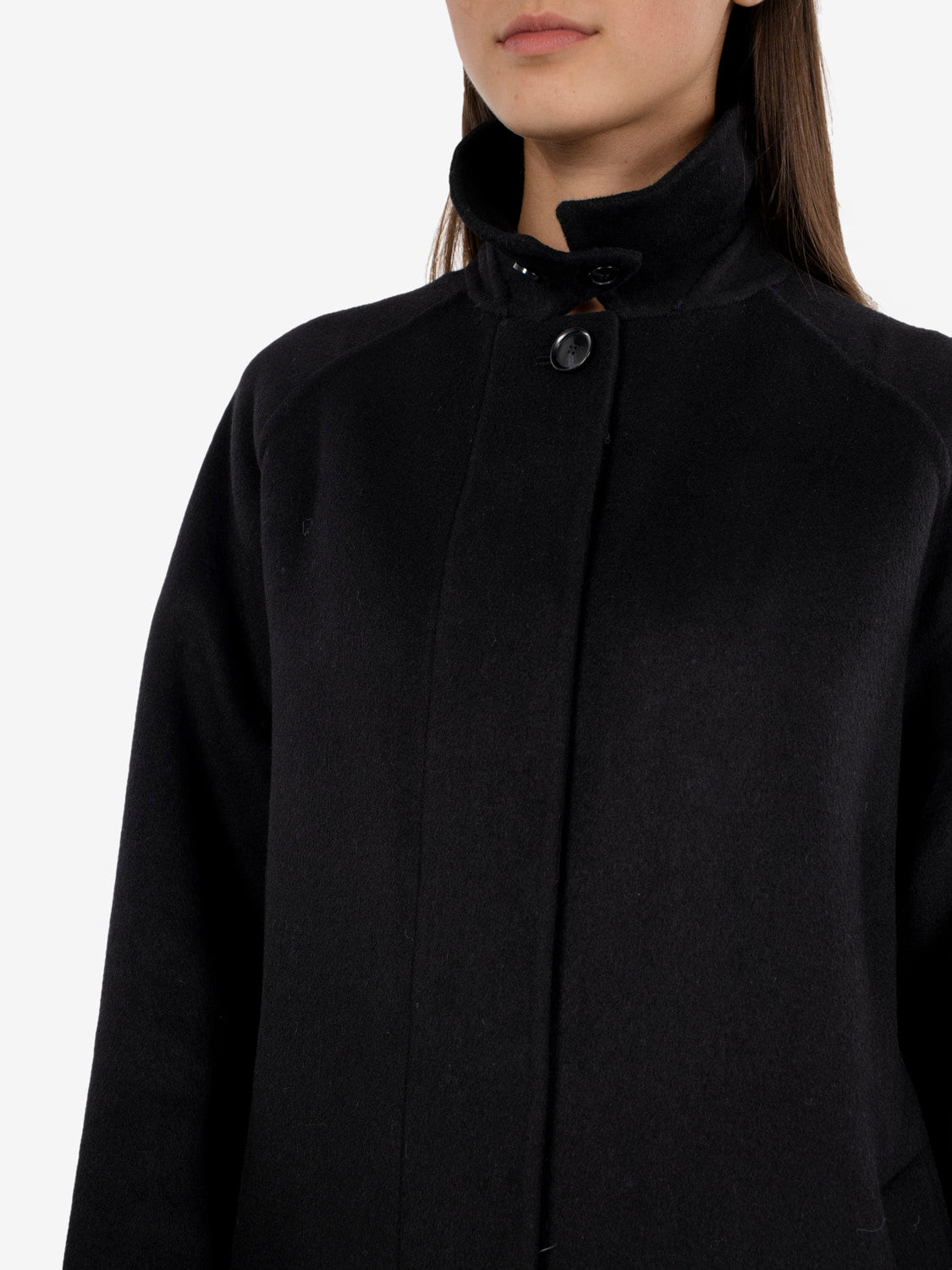 Cappotto lungo con colletto black