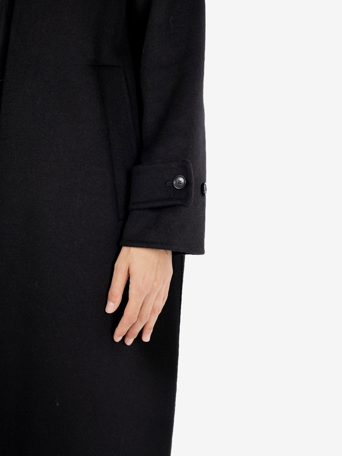 Cappotto lungo con colletto black