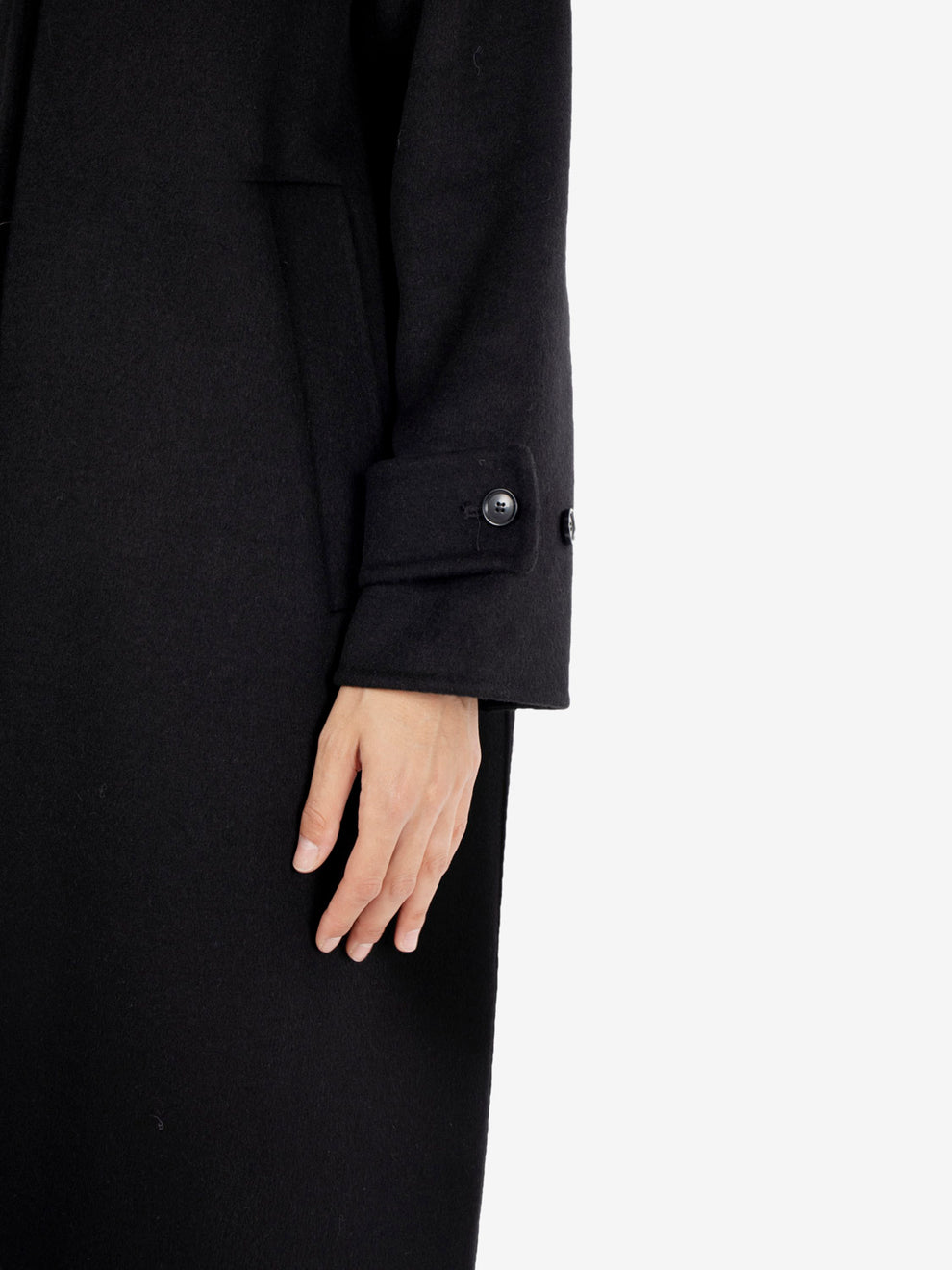 Cappotto lungo con colletto black