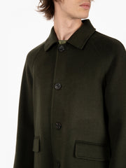 STIMM - Cappotto monopetto lungo olive