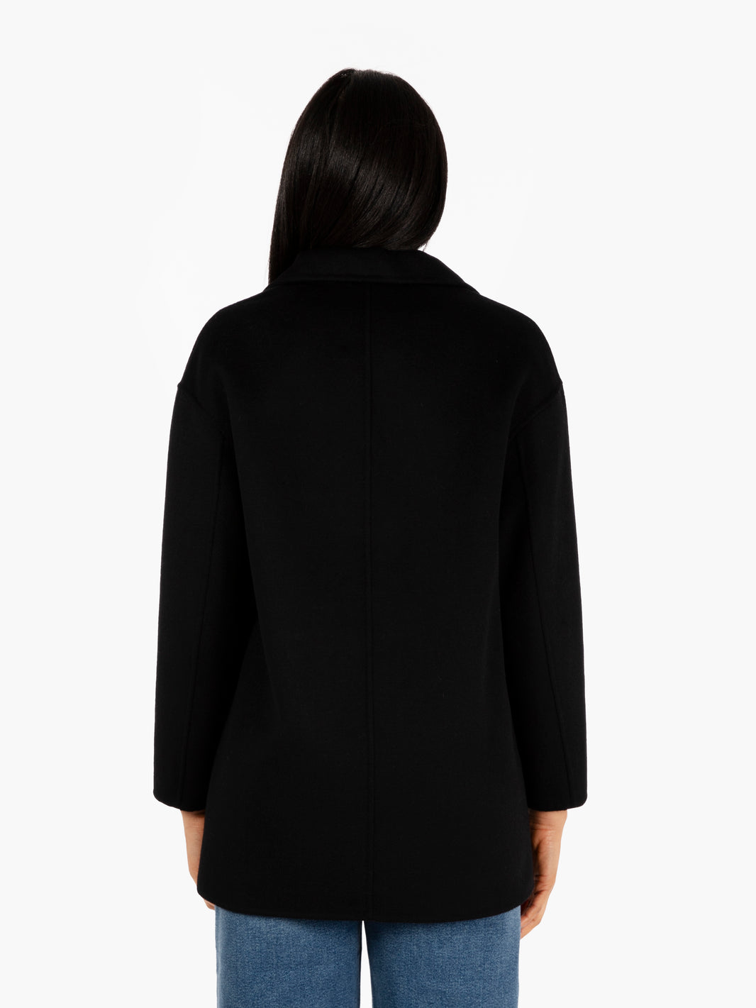 Cappotto monopetto Scarlett in lana nero