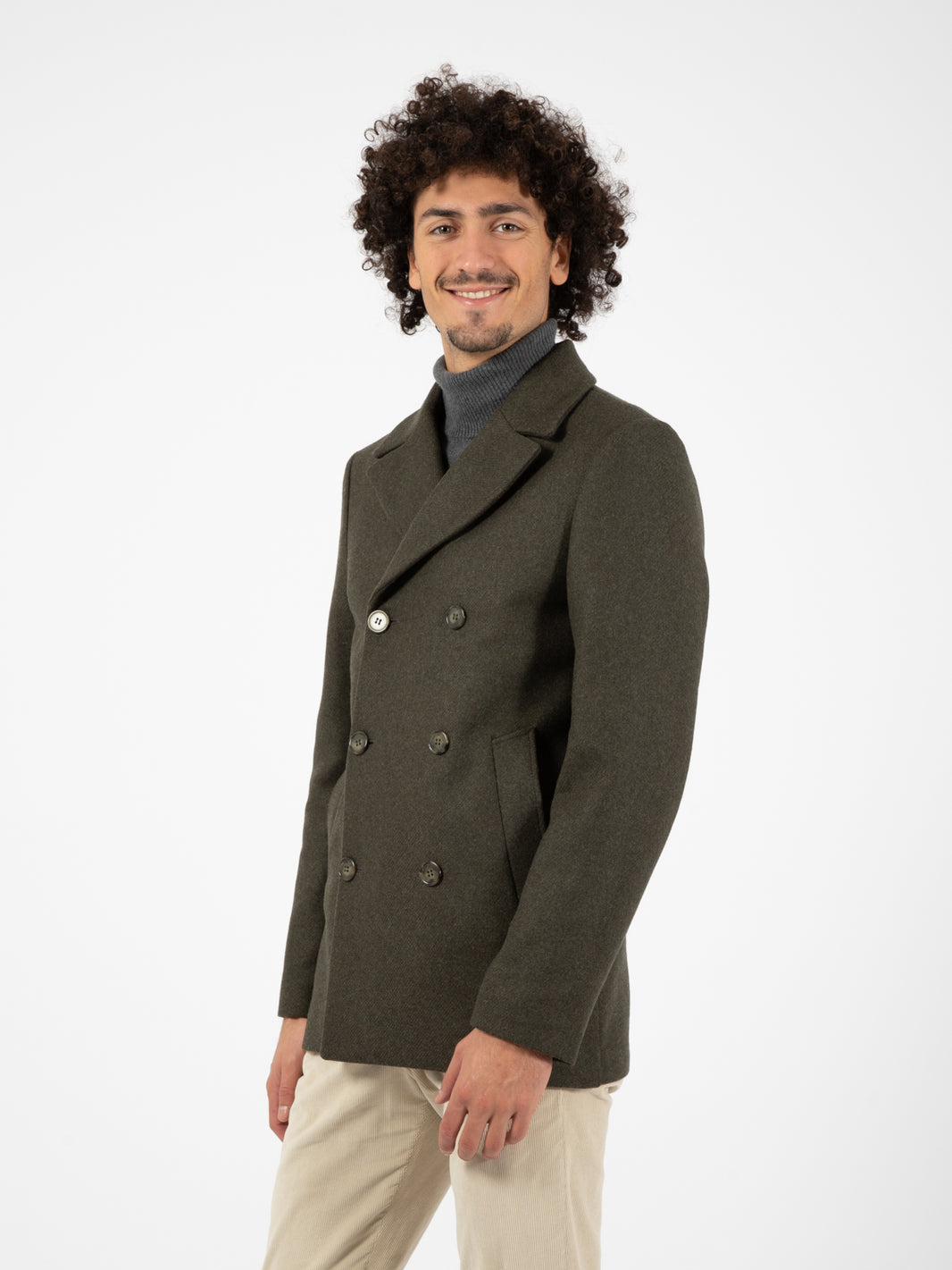 Roby Peacoat Green Coat