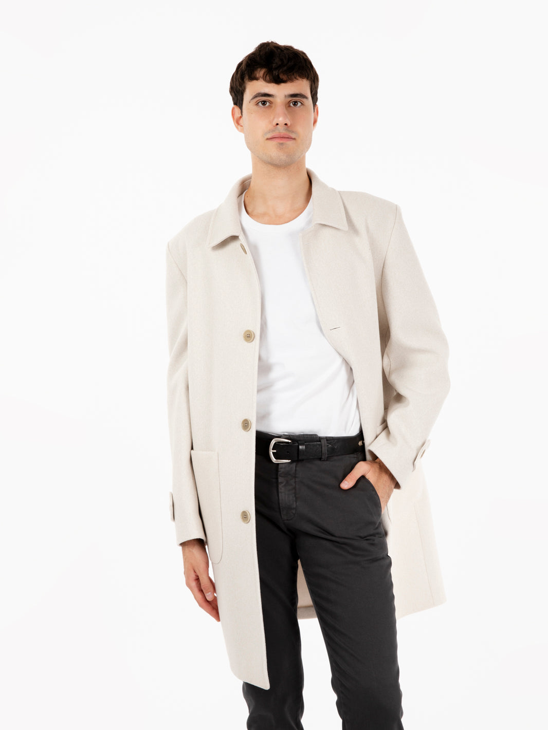 Rocco melange cream coat