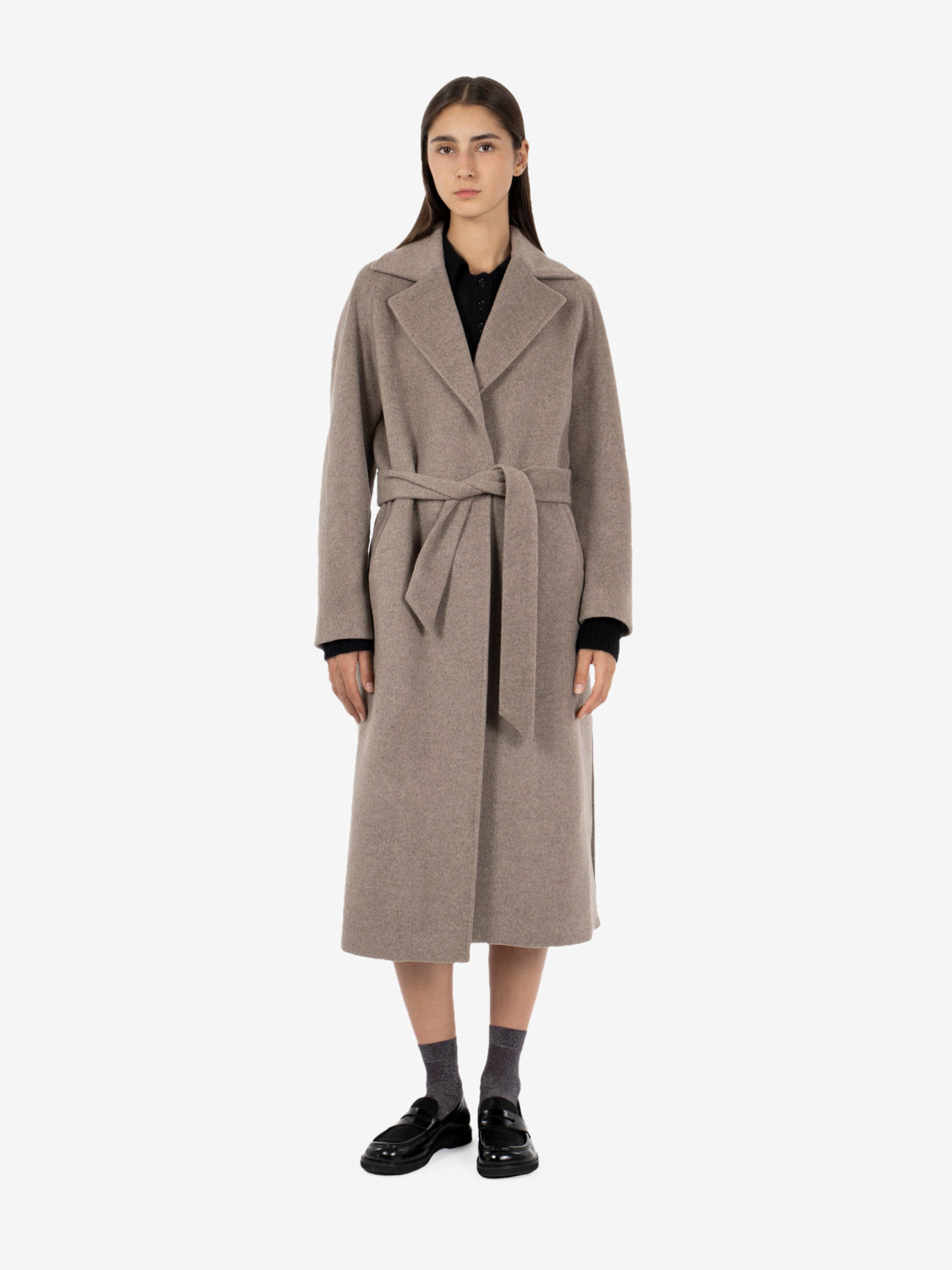 Cappotto Siri Debora con cintura kasha