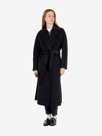 Cappotto Siri Debora con cintura nero