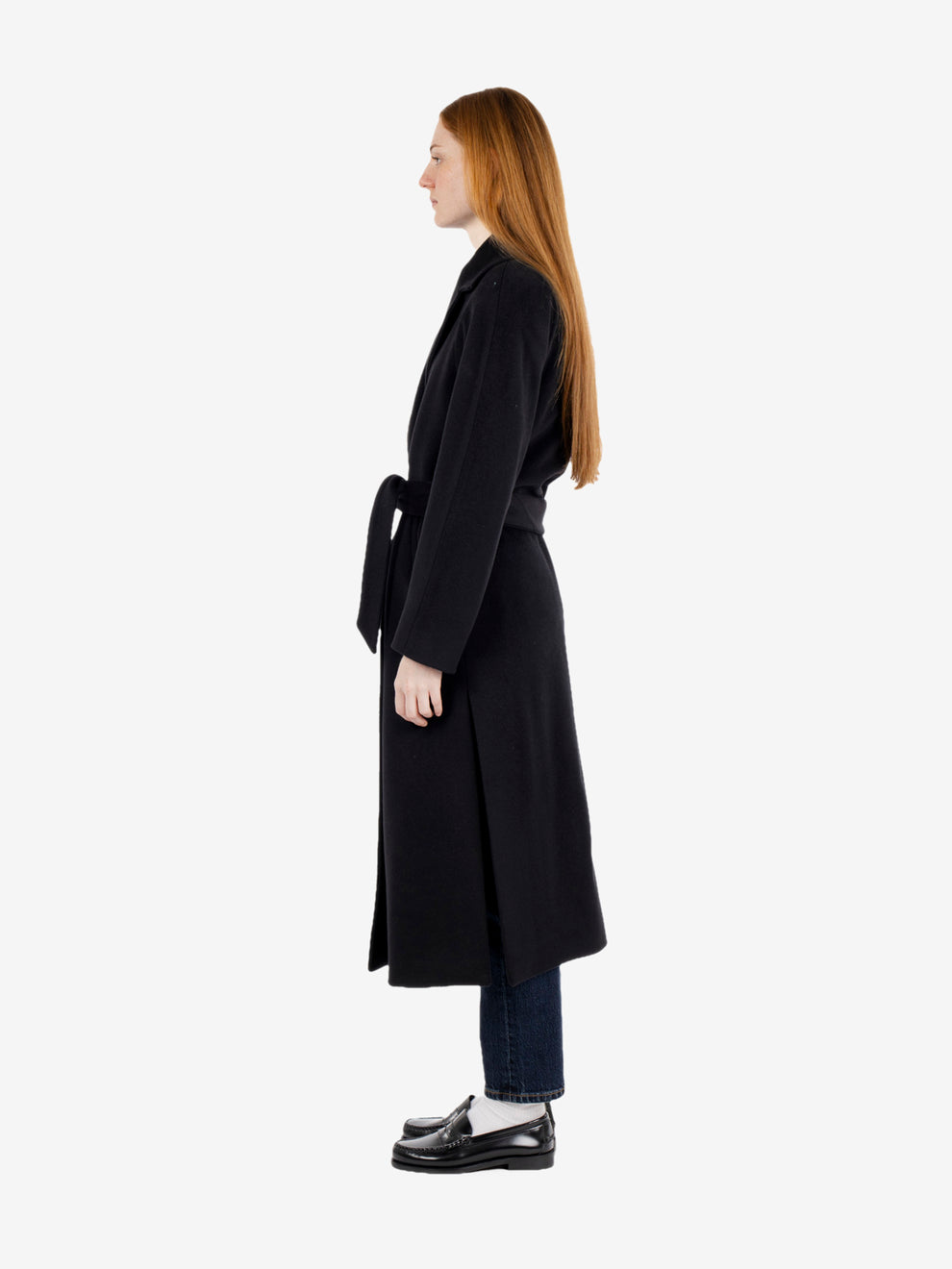 Siri Debora Black Belted Coat