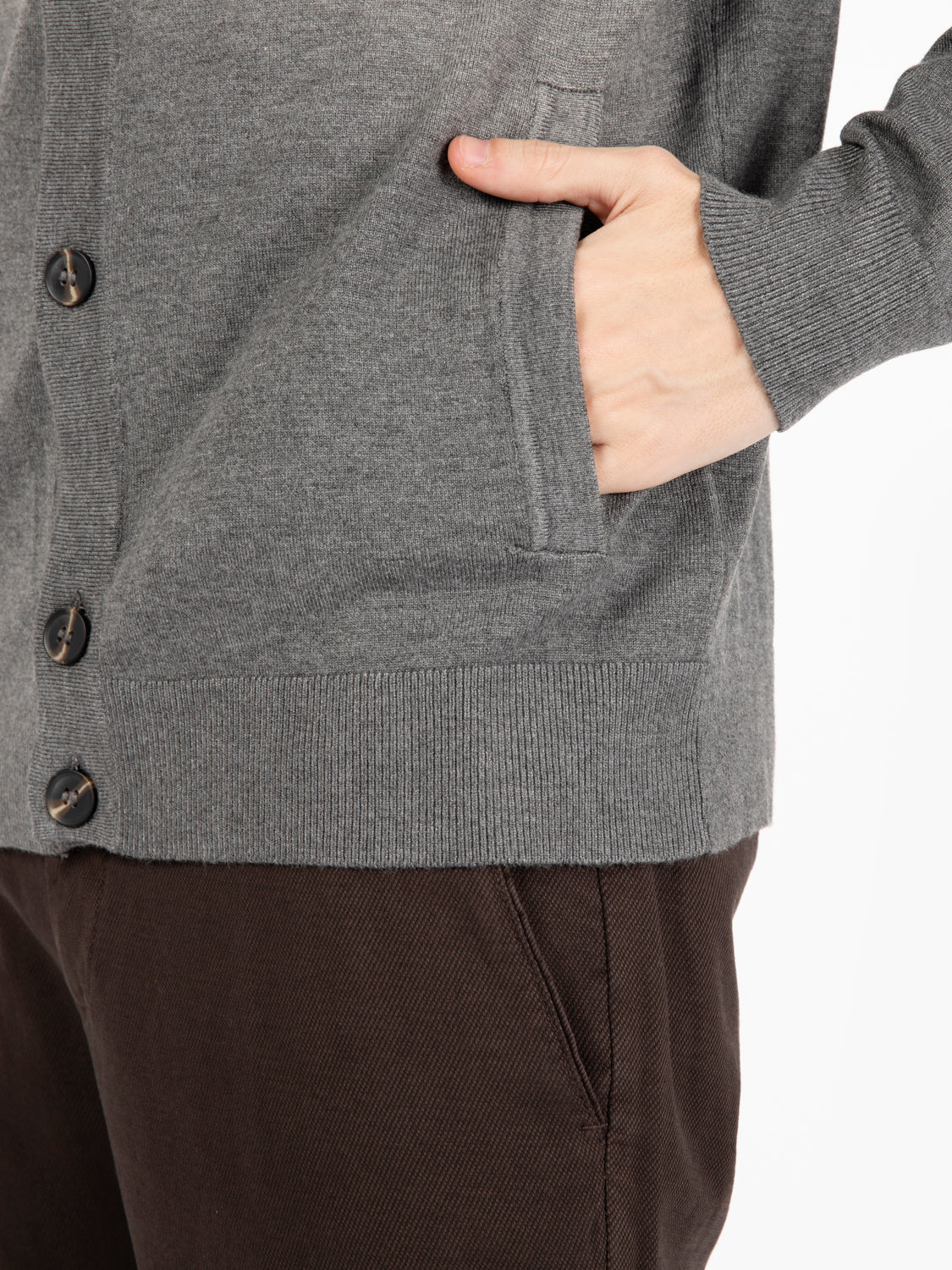 Smoke turtleneck cardigan