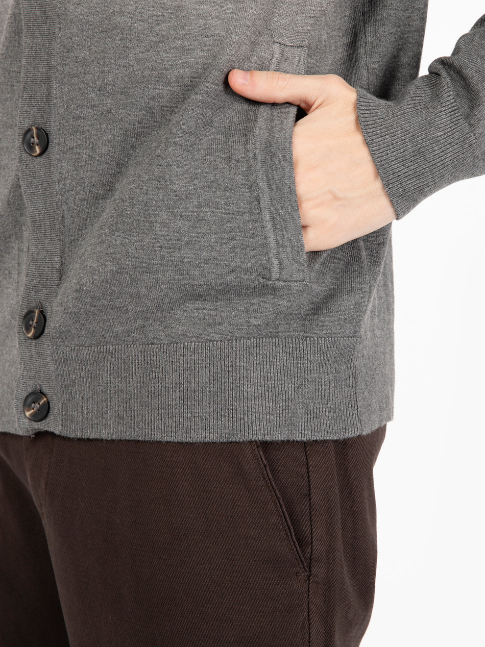 Smoke turtleneck cardigan