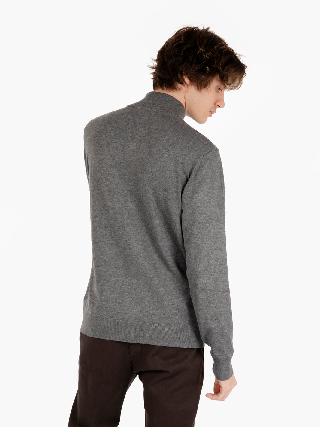Smoke turtleneck cardigan